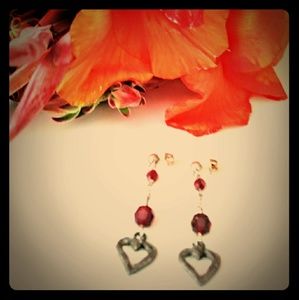 Lori Lori Garnet Swarovski Crystal  earrings